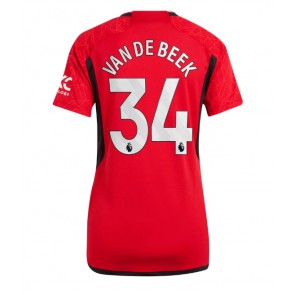Maillot de foot Manchester United Donny van de Beek #34 Domicile Femmes 2023-24 Manches Courte